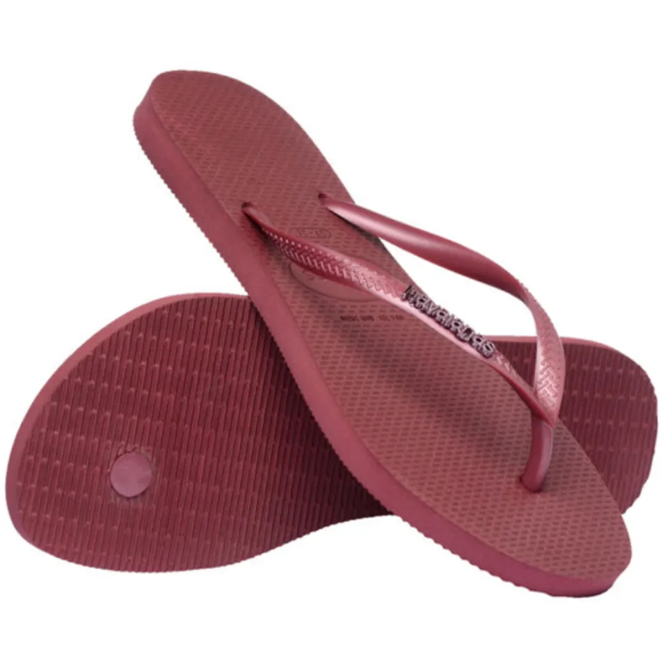 Havaianas Slim Logo Metallic amaranth Rubber Dames roze, foto 4