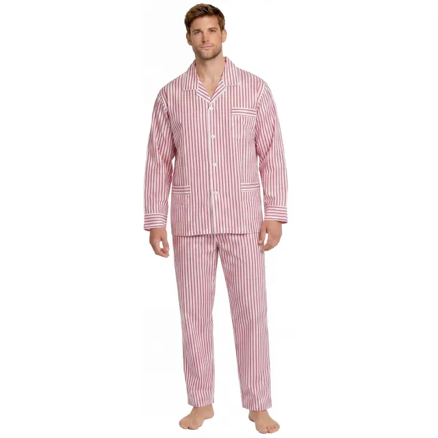 Kisses&Love KLP5 pyjamaset roze gestreept Wit