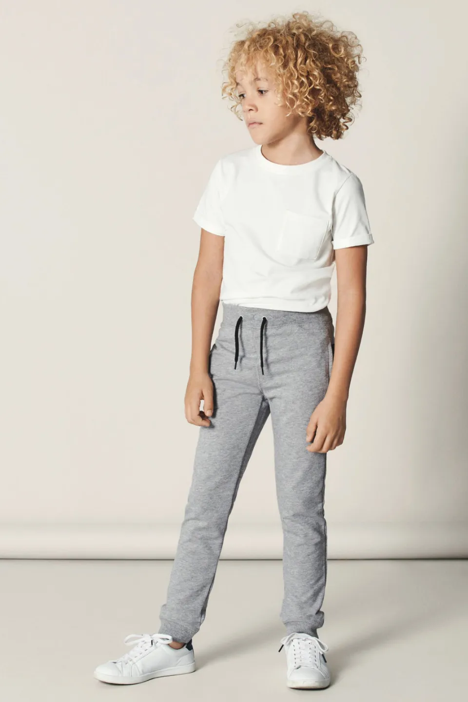 NAME IT NKMSWEAT broek grijs melange Grey Melange
