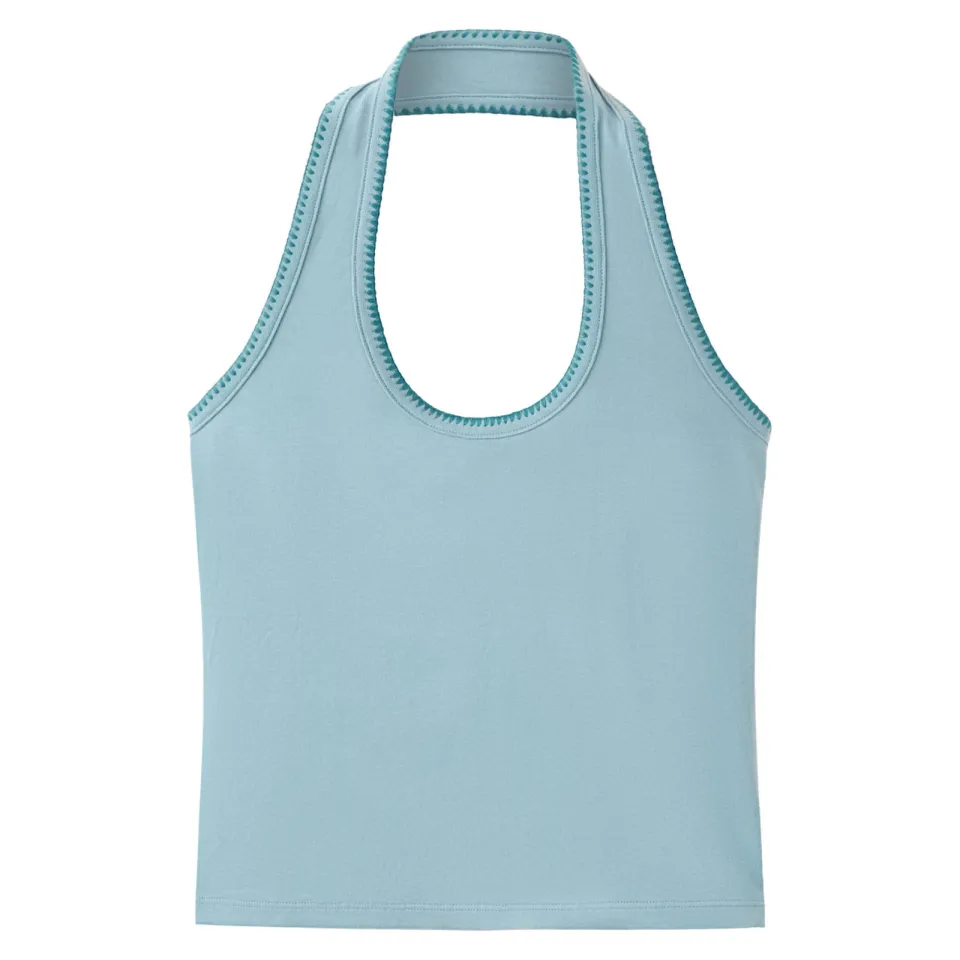 Mango haltertop blauw, foto 2