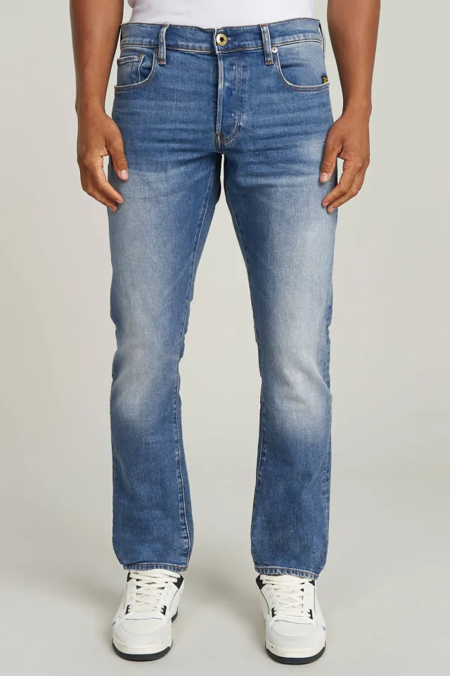 G-Star Raw G-STAR 3301 straight tapered fit jeans worn in azure blauw, foto 3