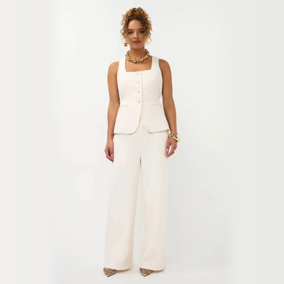 Ydence high waist broek ecru