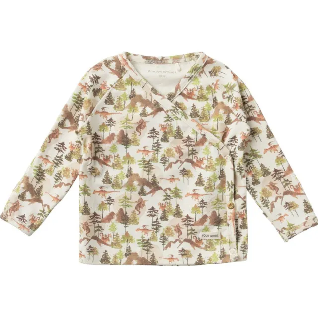 Your Wishes baby longsleeve wit groen bruin, foto 2