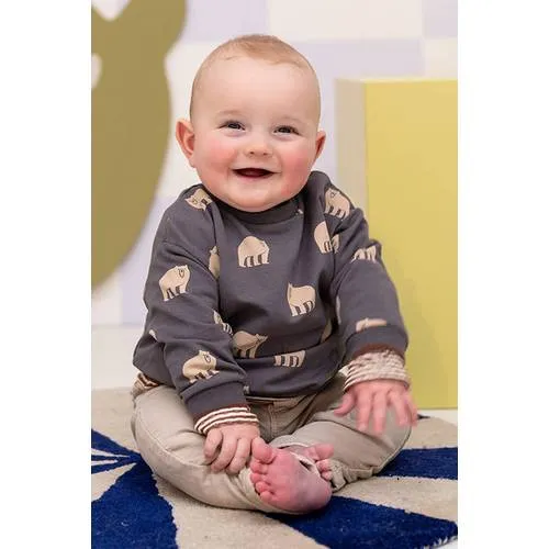 Babyface sweater met print - grijs/beige, foto 4