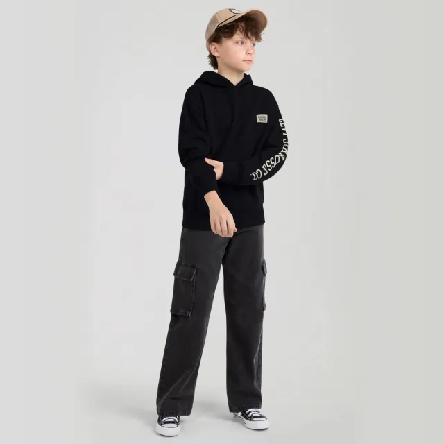 Levi's Kids hoodie met tekst - zwart