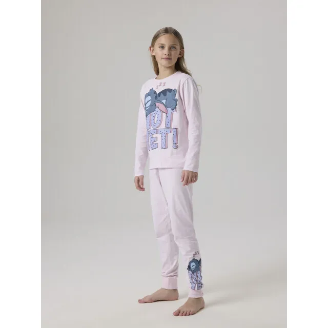 NAME IT Stitch lange pyjamaset roze, foto 3