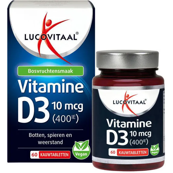 Lucovitaal Vitamine D3 10 mcg kauwtabletten, foto 2