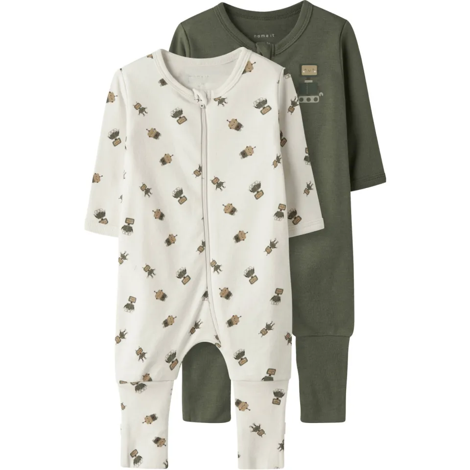 NAME IT BABY pyjama NBMNIGHTSUIT beige groen, foto 3