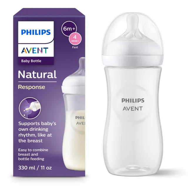 Philips AVENT Natural Response 1 babyfles – 330 ml – Flow 4 - SCY906/01, foto 2
