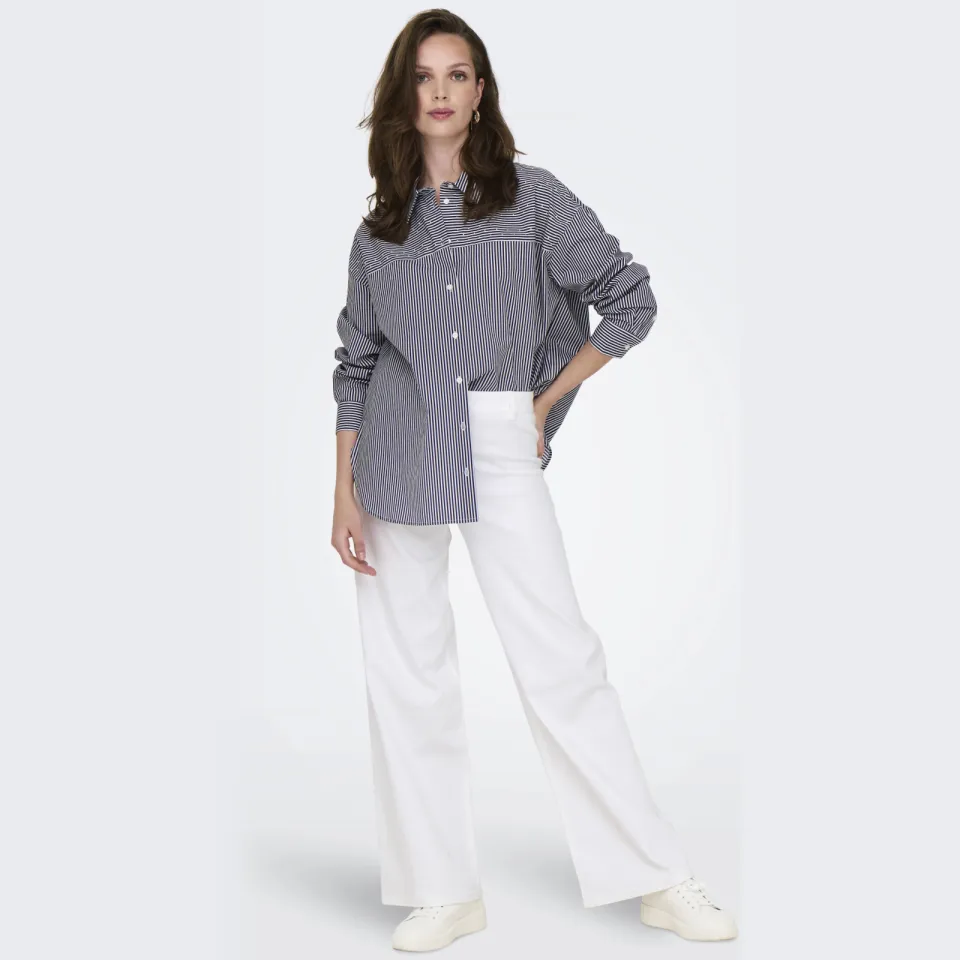 JDY Iris wide leg broek wit