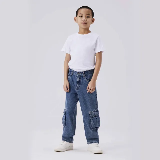 NAME IT KIDS straight fit jeans NKMRYAN medium blue denim