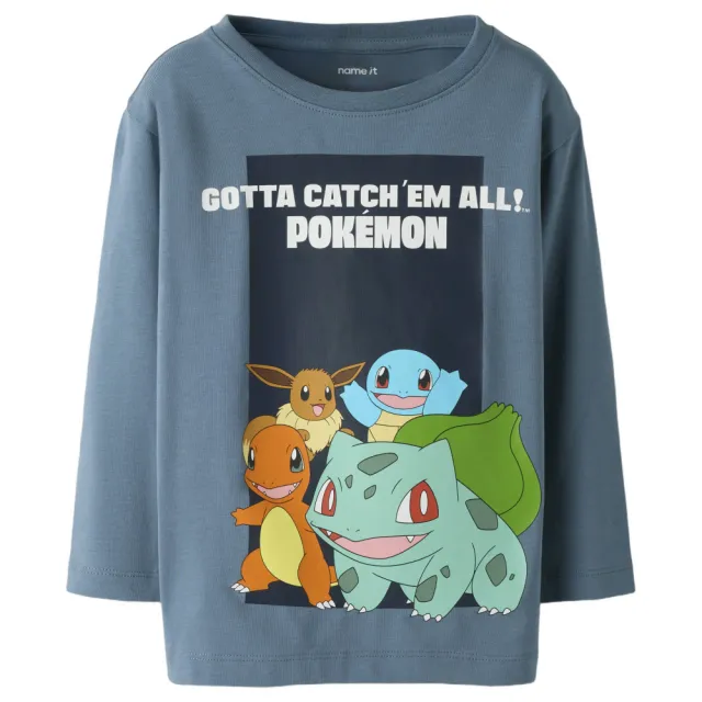 NAME IT MINI Pokémon longsleeve met print blauw, foto 2