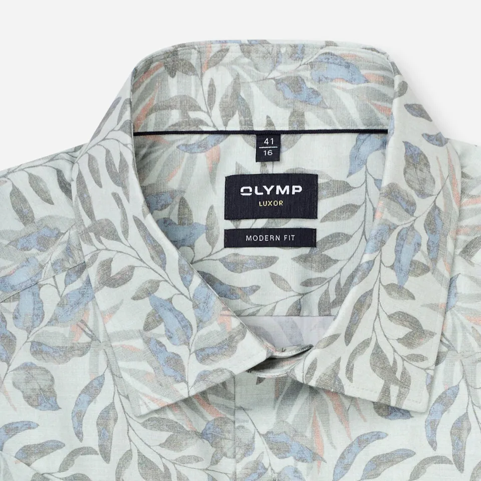 Olymp comfort casual overhemd groen, foto 4