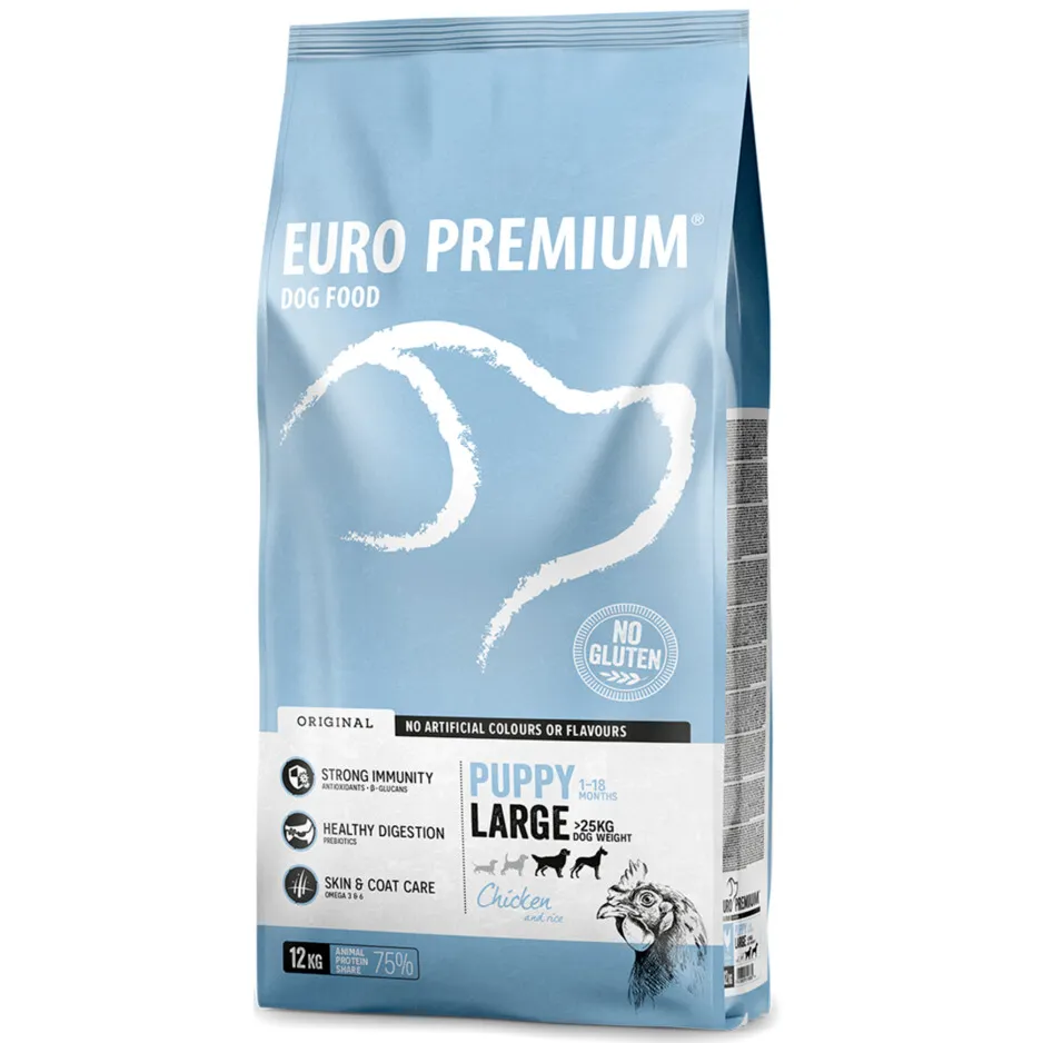 Euro-Premium Puppy Large Kip - Rijst 12 kg, foto 3