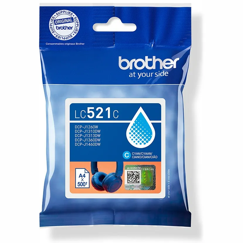 Brother LC-521C inktcartridge cyaan blauw, foto 4