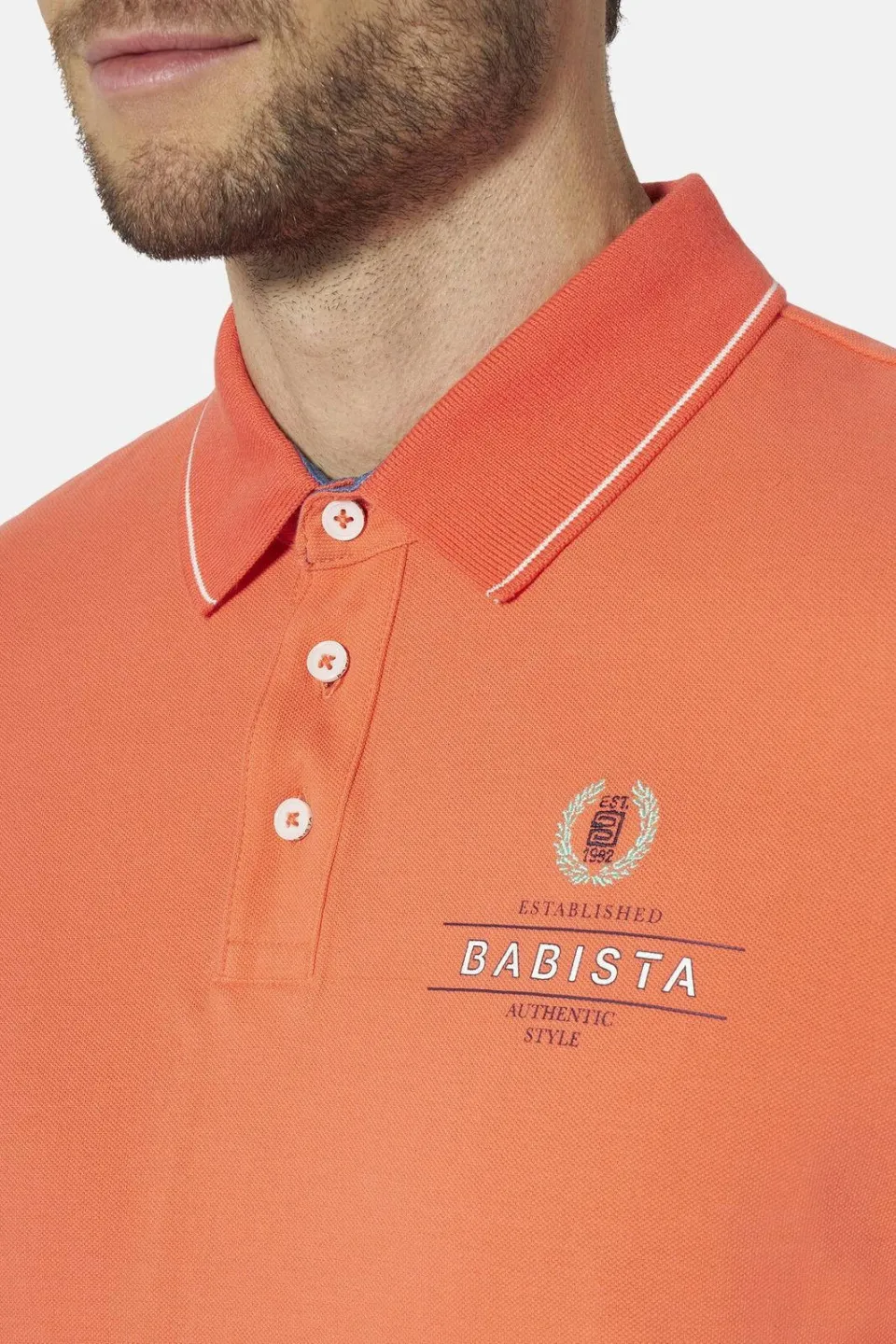 Babista regular fit polo met print Plus Size - oranje, foto 4