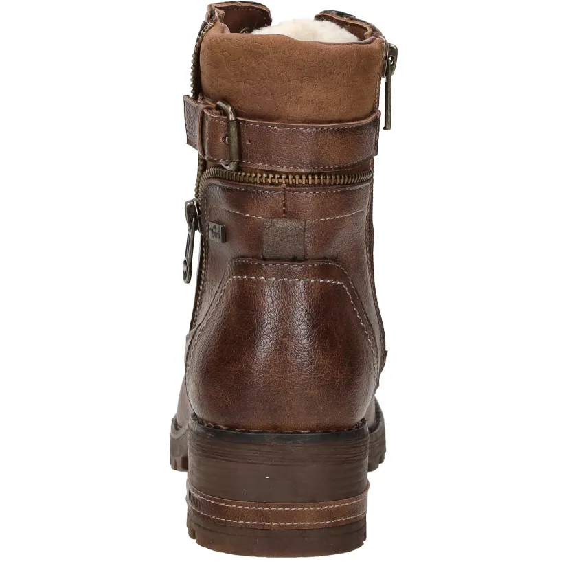Mustang veterschoenen hoog cognac, foto 4