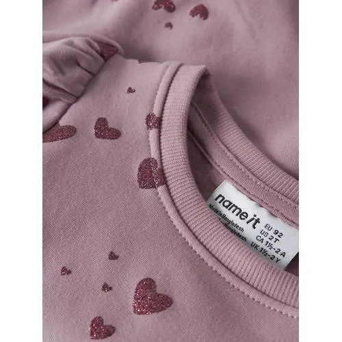 NAME IT MINI sweater met hartjes - lila, foto 4