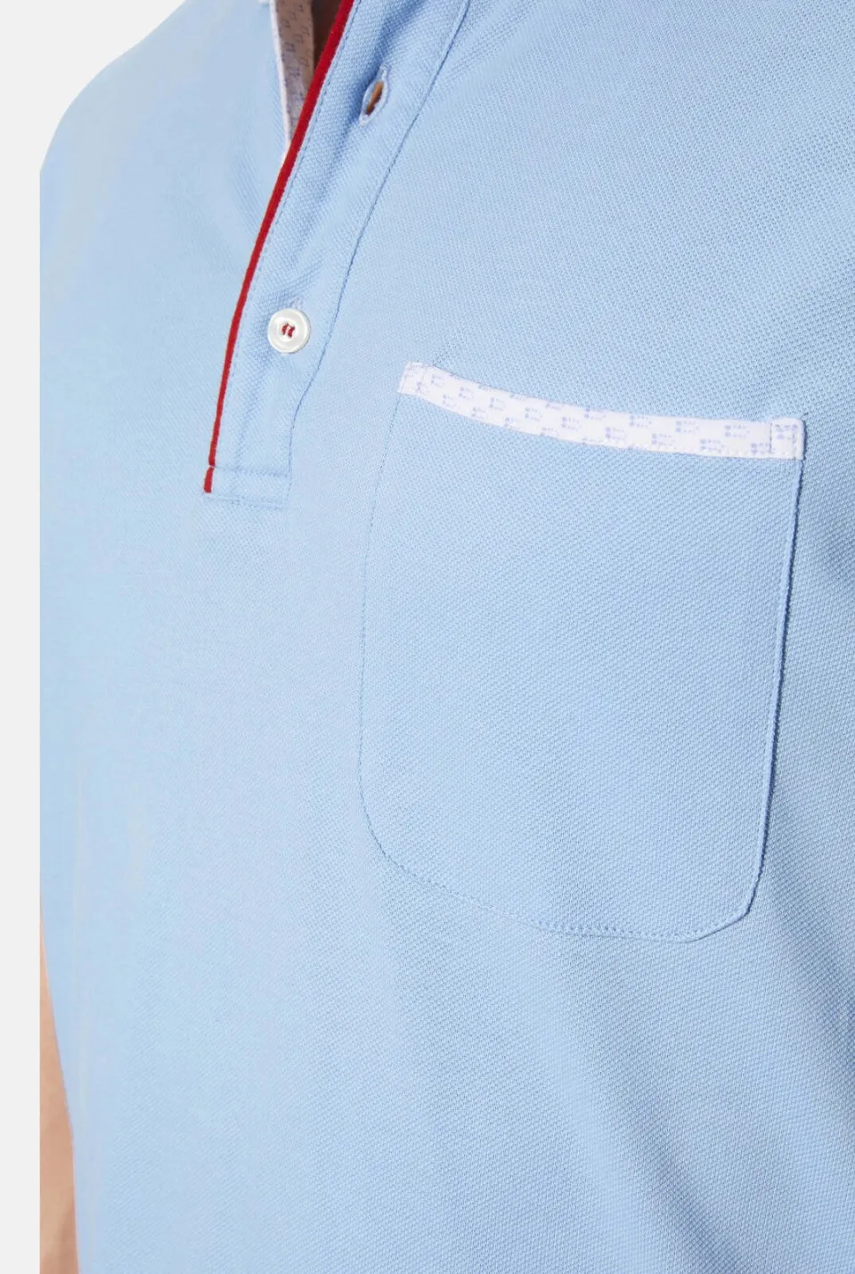 Babista regular fit polo Plus Size - lichtblauw, foto 5