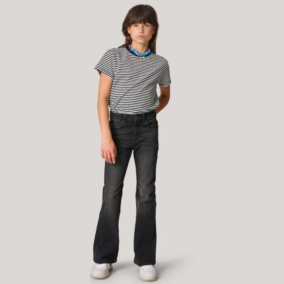 Shoeby high waist flared jeans zwart