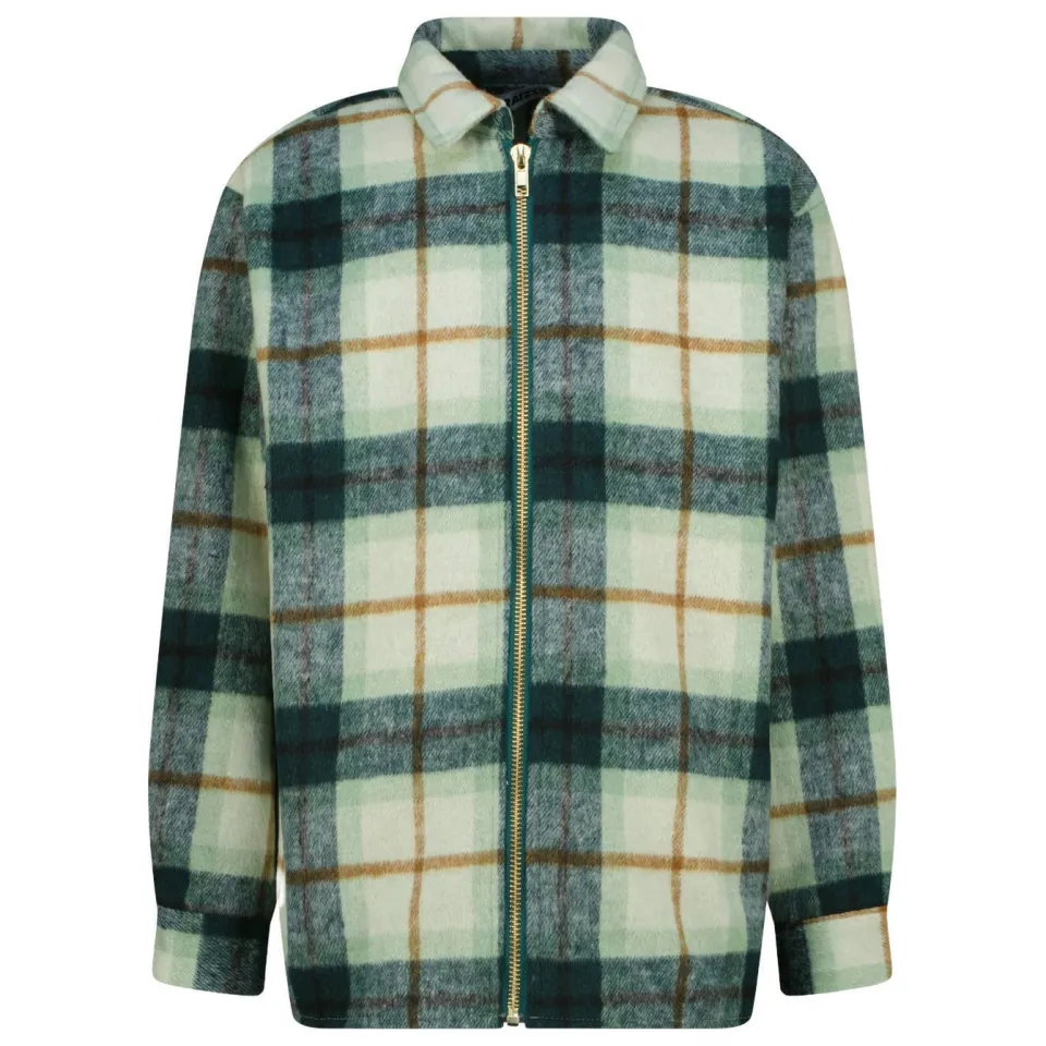 Raizzed geruit overshirt - donkergroen, foto 2