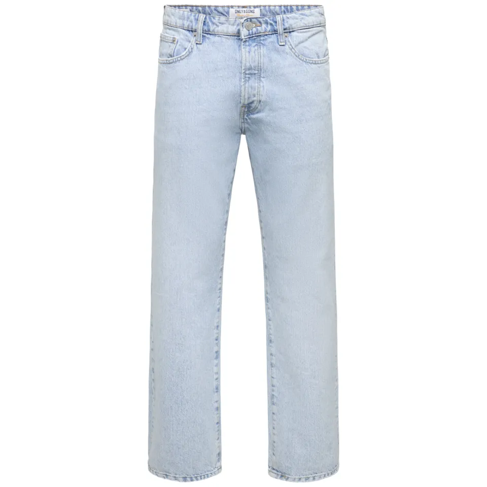 Only & Sons straight leg jeans ONSEDGE light blue denim, foto 2