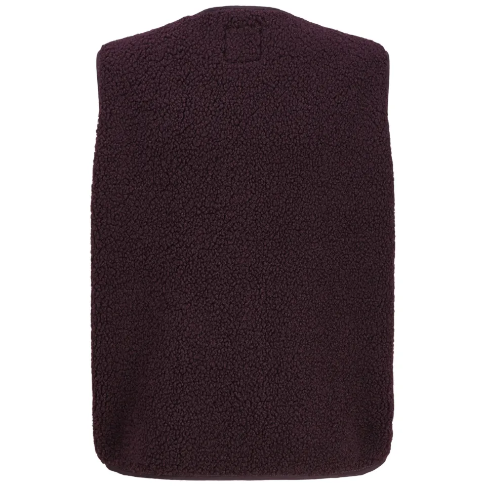 JJXX GIRL rechtvallend teddy gilet - donkerrood, foto 2