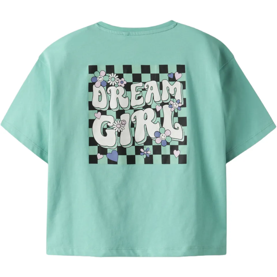 NAME IT T-shirt met backprint mintgroen, foto 4