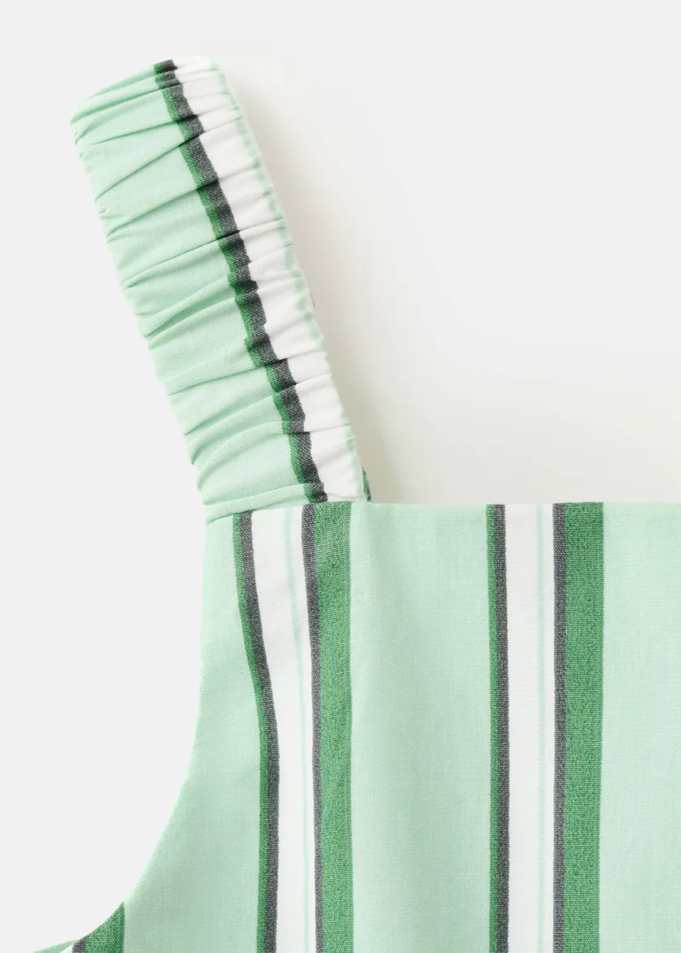 Mango Kids gestreepte top met ruches lichtgroen lichtgroen/groen/wit, foto 5