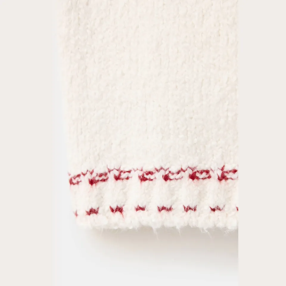 Mango Kids gilet - beige/rood, foto 6