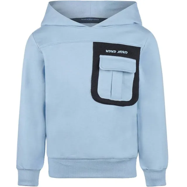 Koko Noko rechtvallende hoodie met print - lichtblauw, foto 2