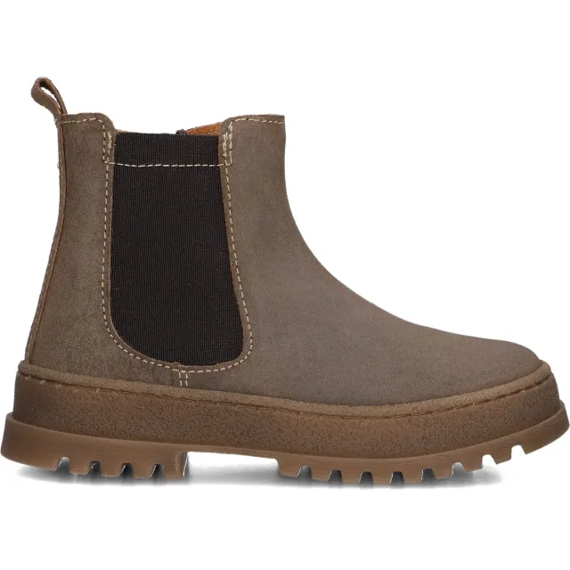 Develab leren chelsea boots taupe