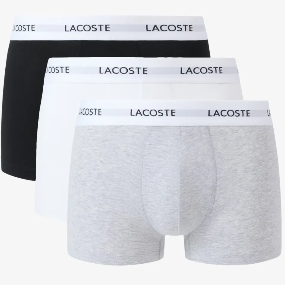 Lacoste 5H5150 boxershorts set van 3 Lichtgrijs gemêleerd