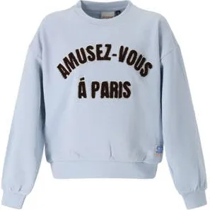 Retour Jeans oversized sweater met tekst - lichtblauw Tekst