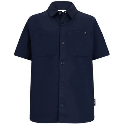 Retour Jeans overhemd donkerblauw Jongens Stretchkatoen Button down Effen