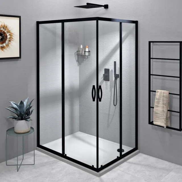 Gelco Sigma Simply Black douchecabine 100x90 cm mat zwart