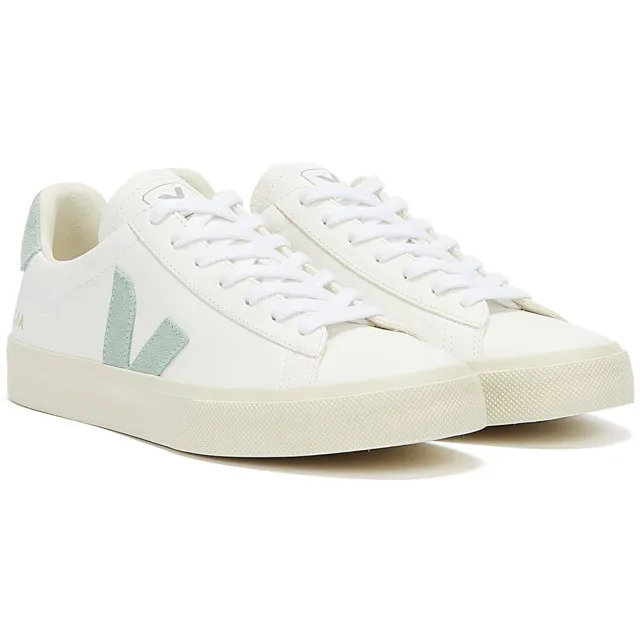 Veja Campo Leather sneakers wit mintgroen, foto 2