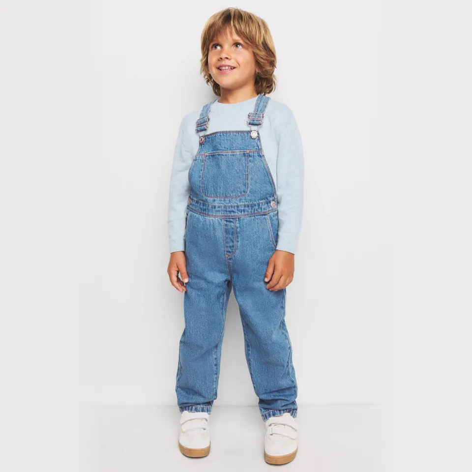 Mango tuinbroek middenblauw Medium blue denim