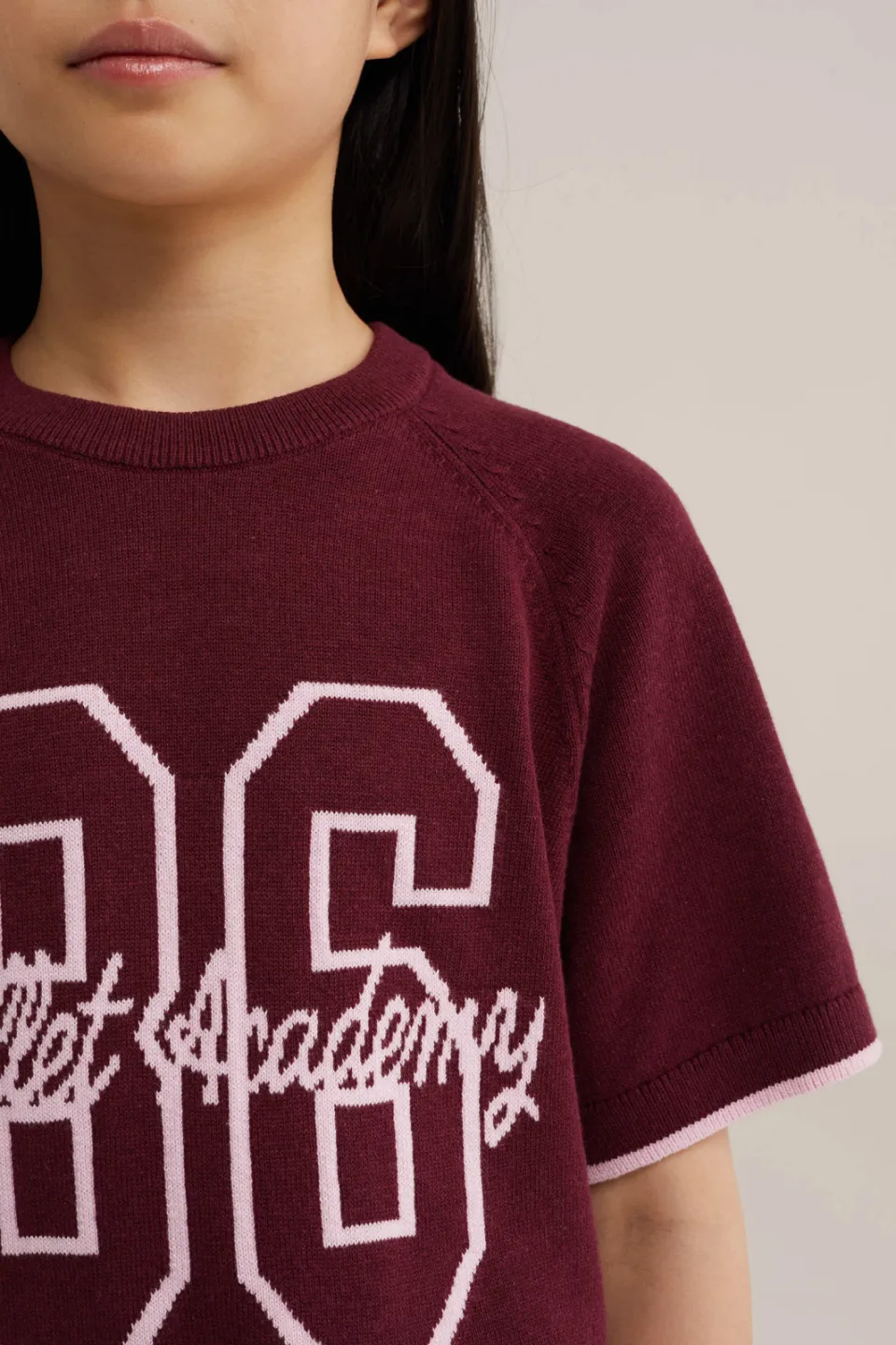 WE Fashion rechtvallend T-shirt donkerrood, foto 3
