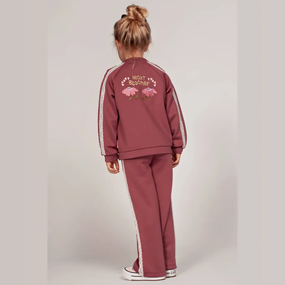 Jubel Moon Flowers wide leg joggingbroek oudroze, foto 6