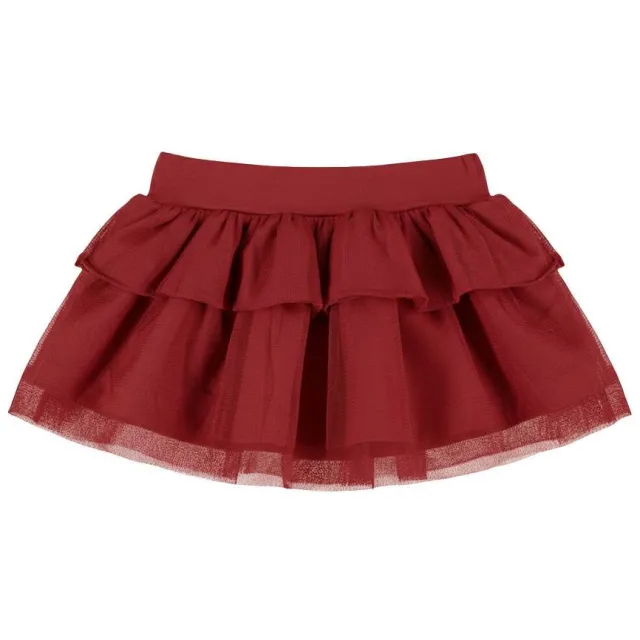 Dirkje korte tule rok rood