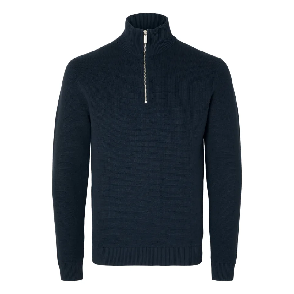 Selected gebreide trui donkerblauw sky captain, foto 3