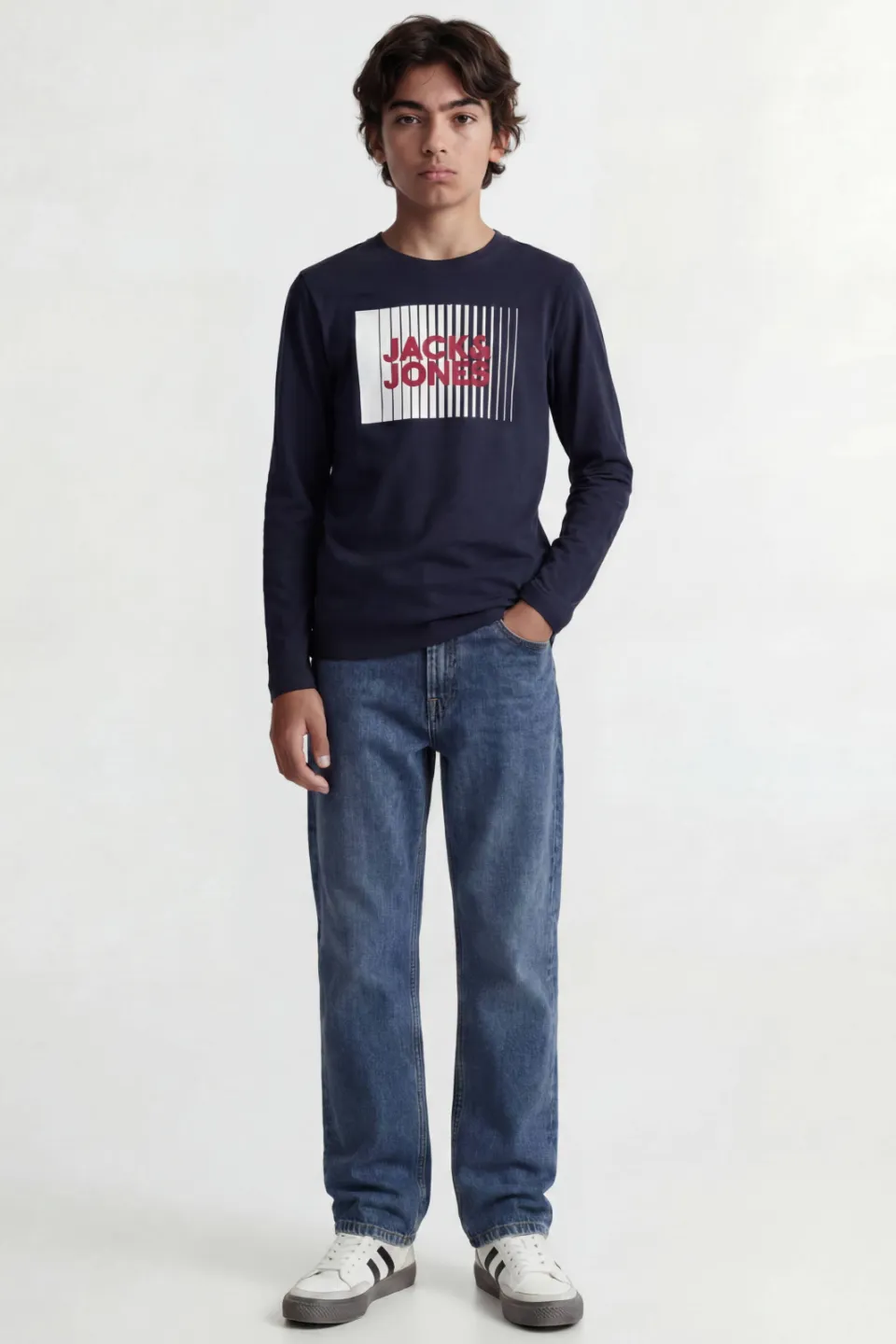 Jack & Jones Junior JJECORP longsleeve donkerblauw navy blazer, foto 4