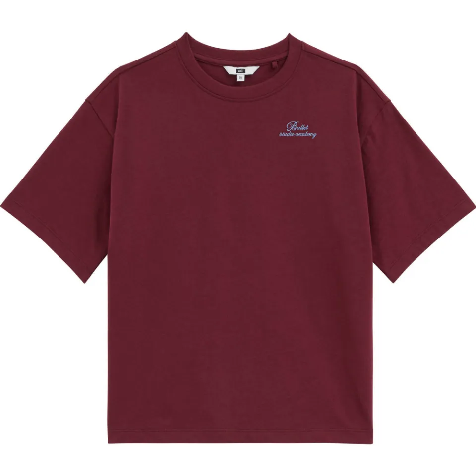 WE Fashion T-shirt donkerrood, foto 2