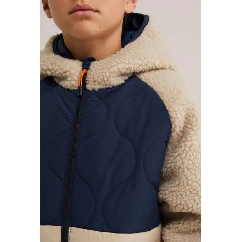 WE Fashion teddy winterjas beige, foto 5