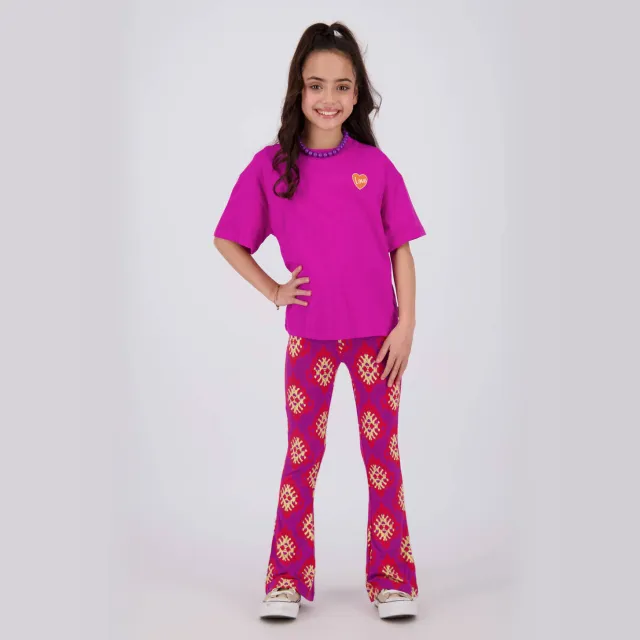 Vingino t-shirt met backprint fuchsia
