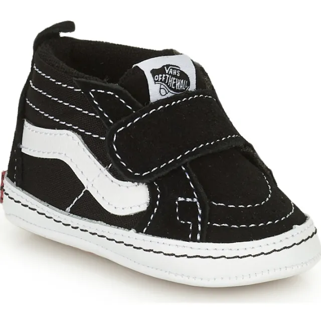 Vans SK8-Hi Crib zwart-witte babyschoenen Zwart/wit