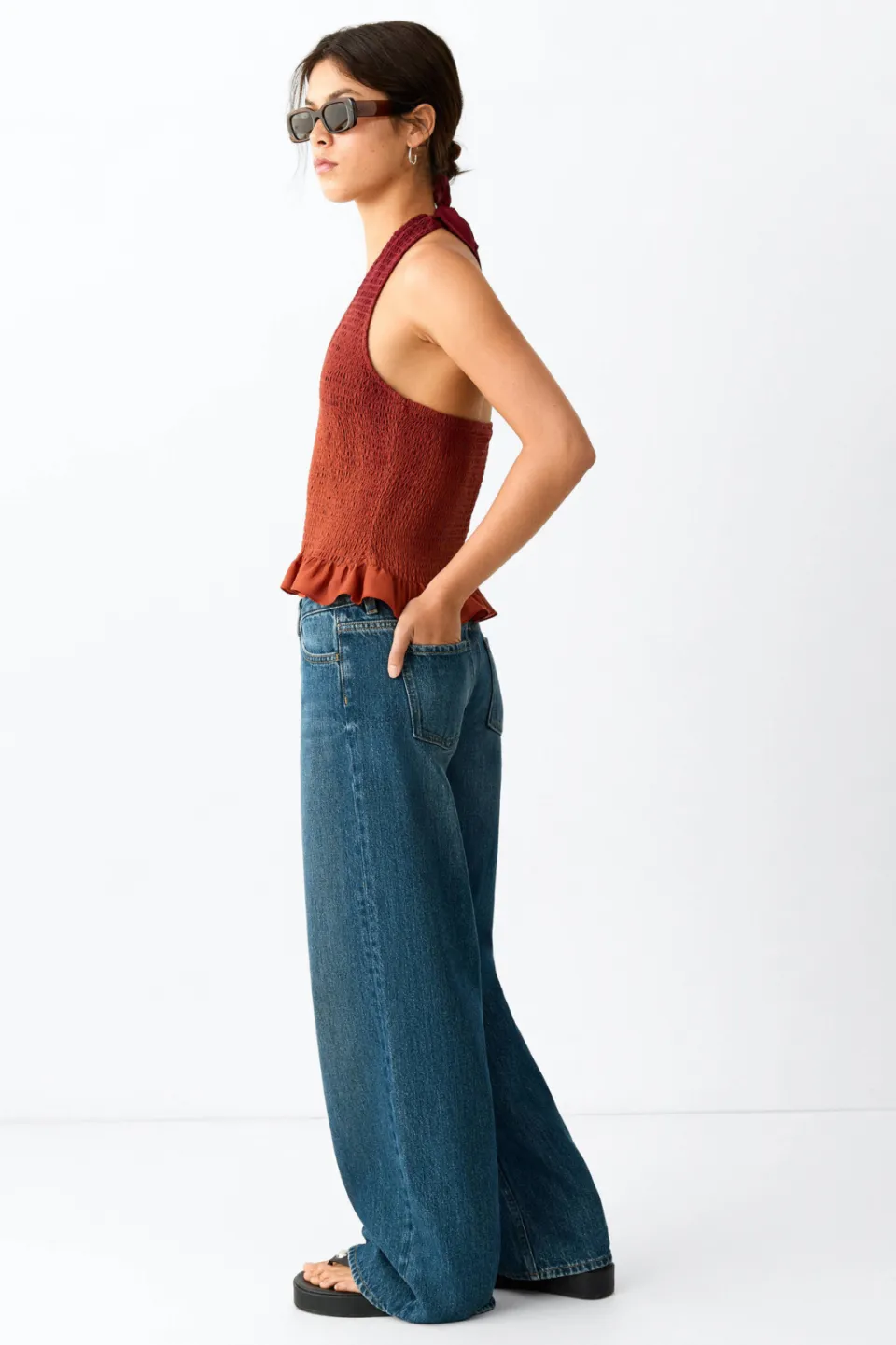 Mango TEEN straight leg jeans - donkerblauw, foto 4