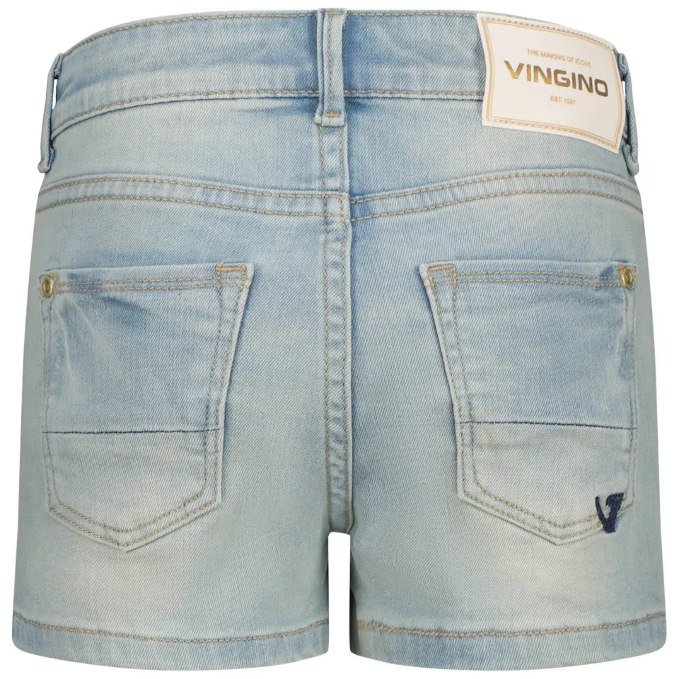 Vingino regular high waist jeansshort light indigo, foto 5
