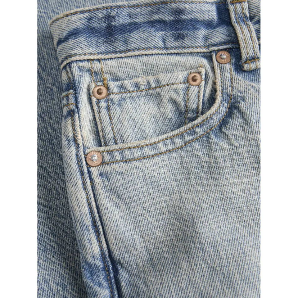 Jack & Jones JUNIOR high waist wide leg jeans light blue denim, foto 6